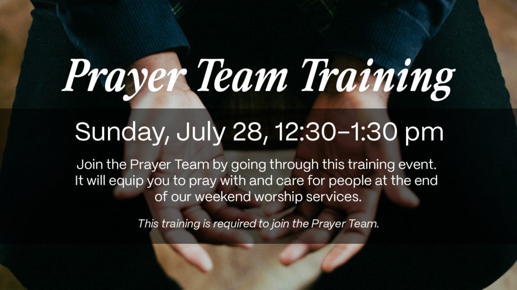 Prayer Team Training